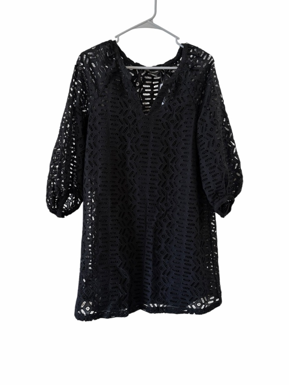 NWT!  $249 MSRP! Club Monaco Black Lace 3/4 Sleeve Shift Dress